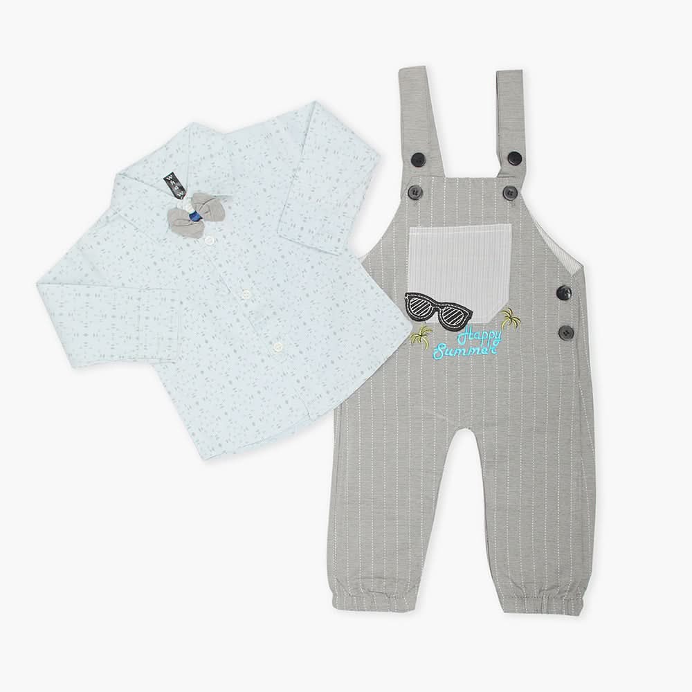 Newborn Boys Full Sleeves Romper 2pcs - Blue, Newborn Boys Winterwear, Chase Value, Chase Value