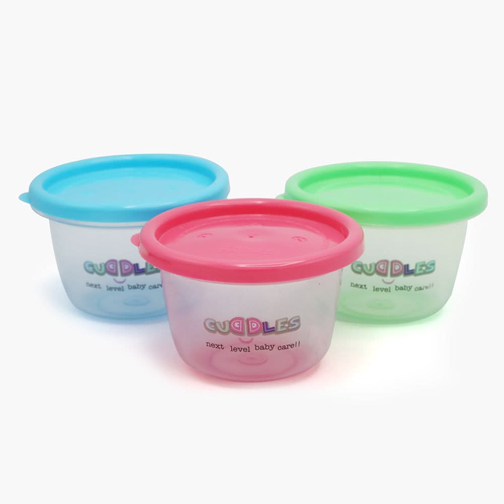 Safe Storage Cups Small Pack Of 3 - Multi, Feeding Supplies, Chase Value, Chase Value