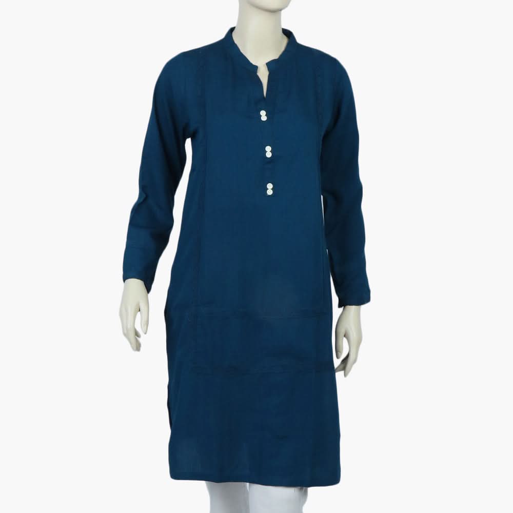 Women's Kurti - Steel Blue, Women Ready Kurtis, Chase Value, Chase Value