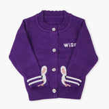Newborn Girls Sweater - Dark Purple, Newborn Girls Winterwear, Chase Value, Chase Value