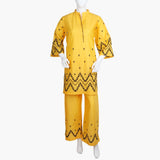 Women's Embroidered 2Pcs Suit - Yellow, Women Shalwar Suits, Chase Value, Chase Value