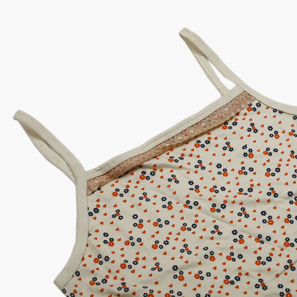 Girls Printed Shameez - Beige, Girls Shameez Camisole & Biddies, Chase Value, Chase Value