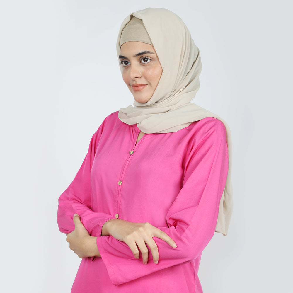 Women's Stitched Kurti - Pink, Women Ready Kurtis, Chase Value, Chase Value