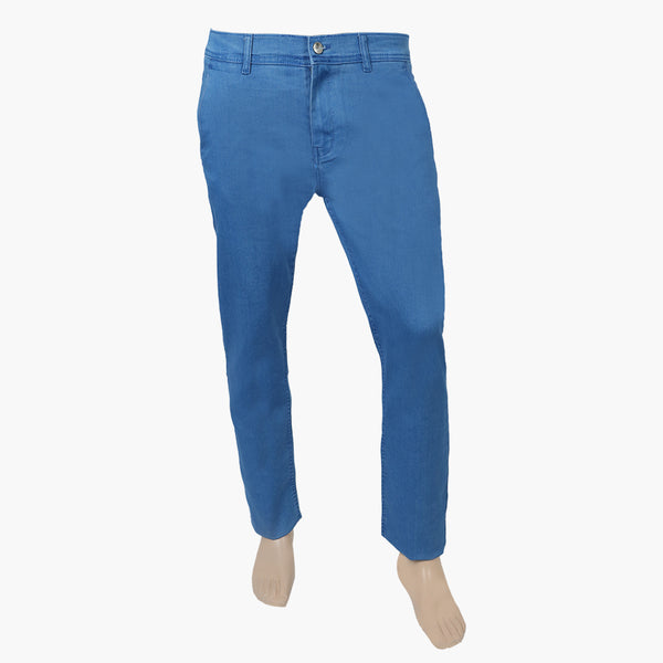 Men's Fancy Satin Stretch Denim Pant - Blue, Men's Casual Pants & Jeans, Chase Value, Chase Value