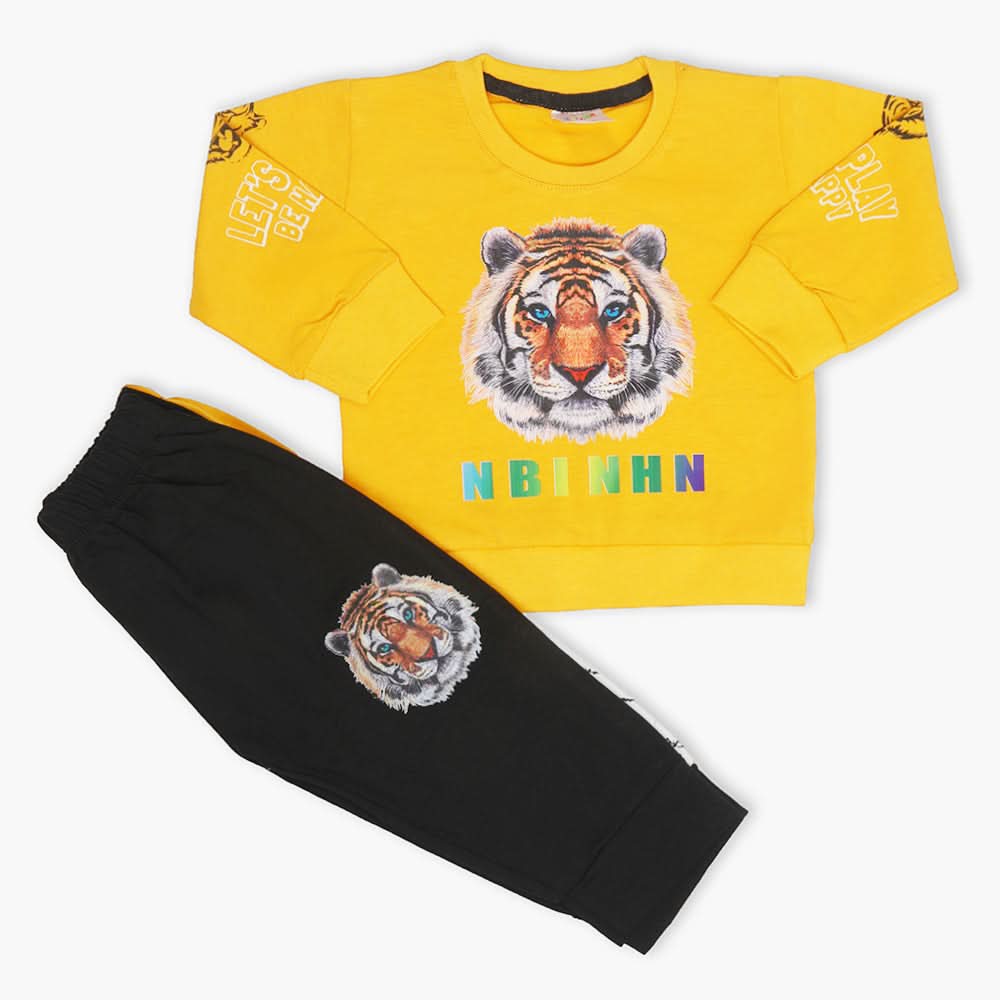 Newborn Boys Full Sleeves Suit - Yellow, Newborn Boys Winterwear, Chase Value, Chase Value