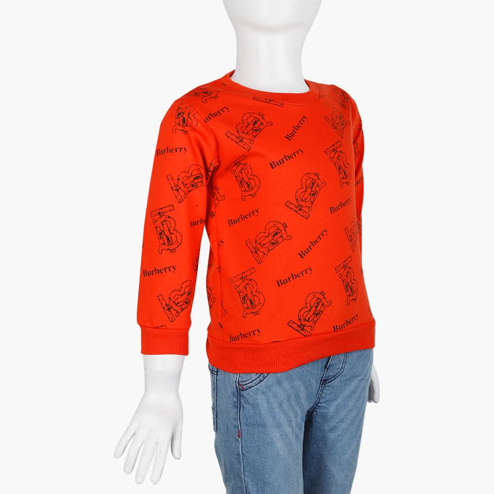 Boys Full Sleeves T-Shirt - Orange, Boys T-Shirts, Chase Value, Chase Value