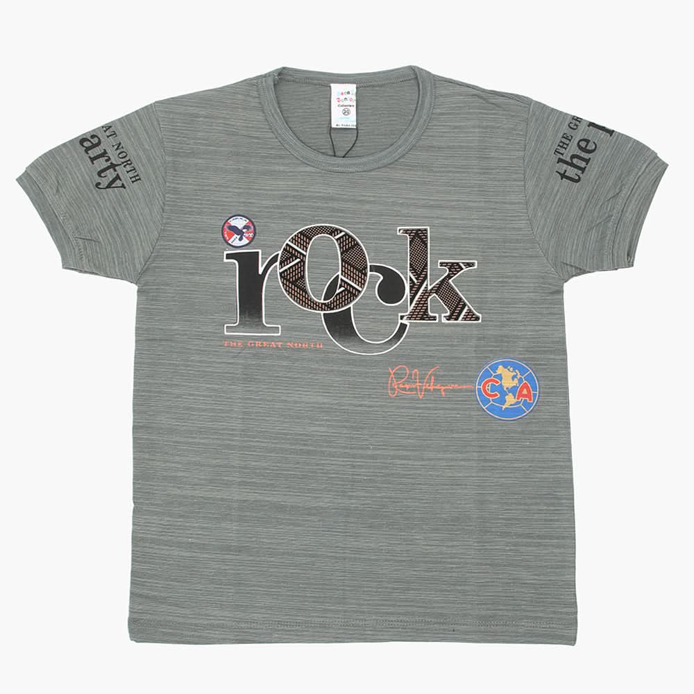 Boys Half Sleeves T-Shirt - Dark Grey, Boys T-Shirts, Chase Value, Chase Value