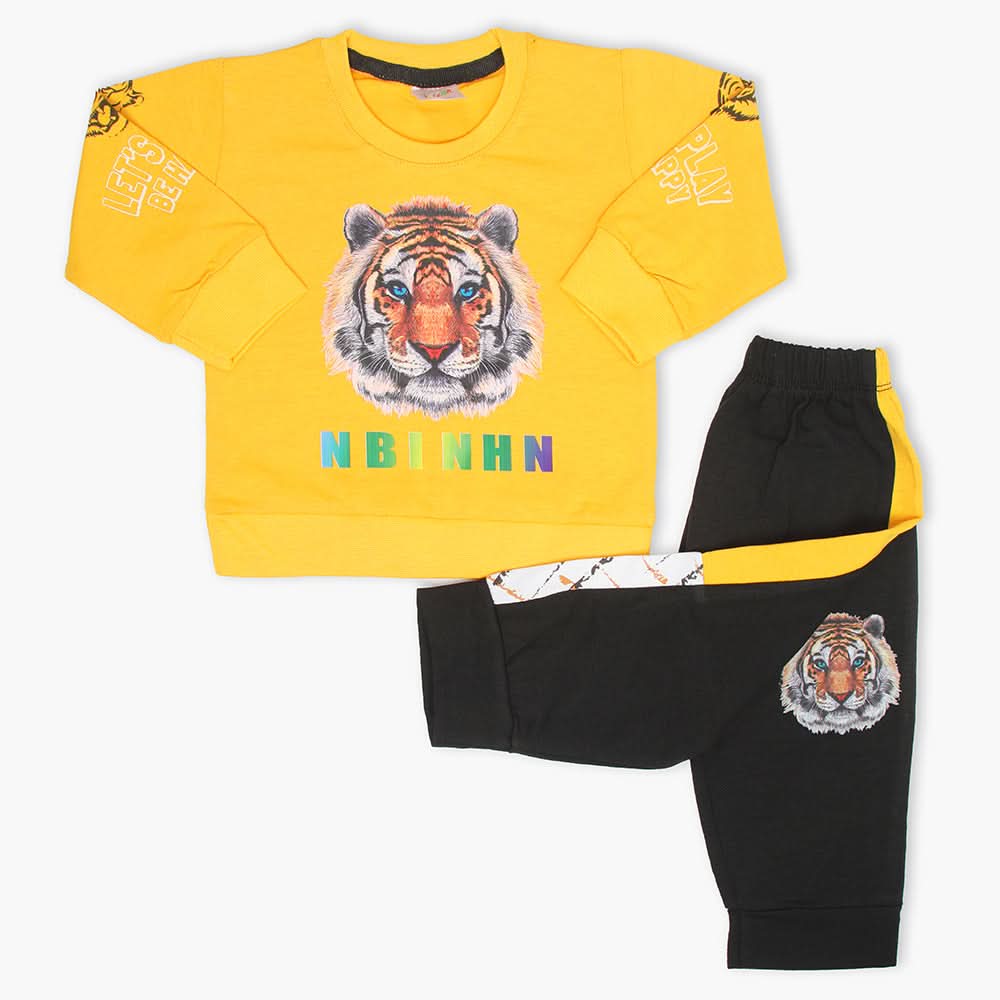 Newborn Boys Full Sleeves Suit - Yellow, Newborn Boys Winterwear, Chase Value, Chase Value