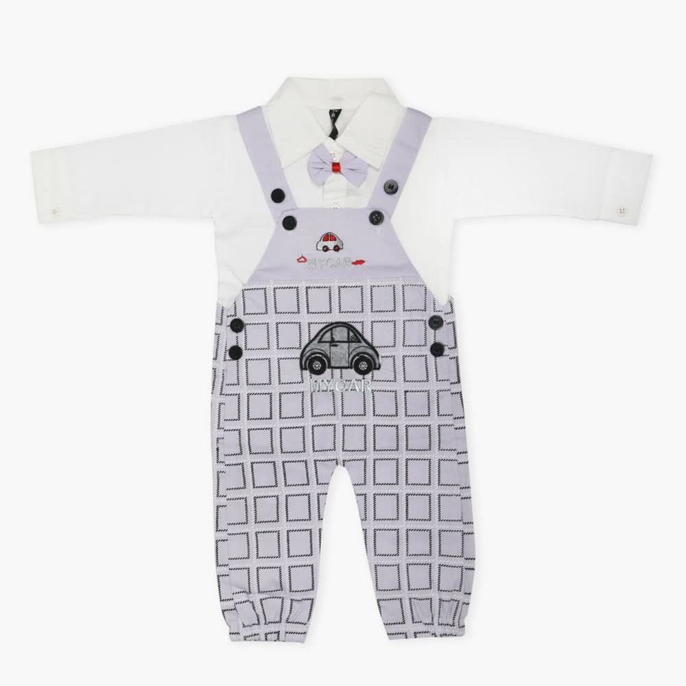 Newborn Boys Full Sleeves Romper 2pcs - Purple, Newborn Boys Winterwear, Chase Value, Chase Value