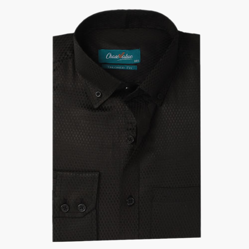 Men's Formal Shirt - Black, Men's Shirts, Chase Value, Chase Value