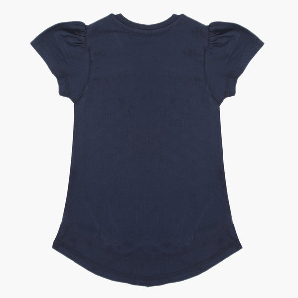 Eminent Girls Half Sleeves T-Shirt - Navy Blue, Girls T-Shirts, Eminent, Chase Value