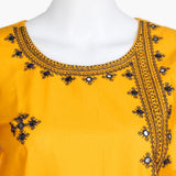 Women's Embroidered 2Pcs Suit - Yellow, Women Shalwar Suits, Chase Value, Chase Value