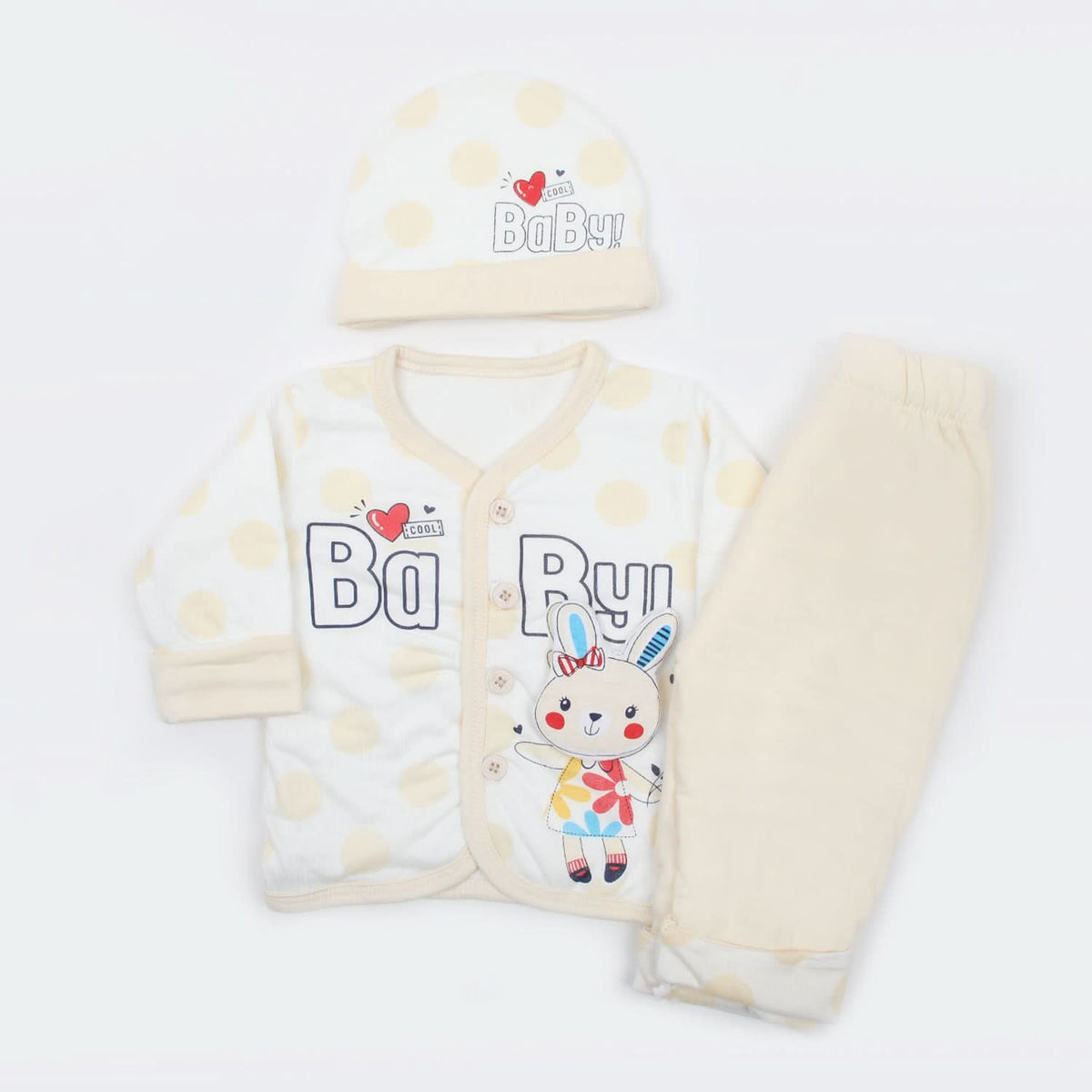 Newborn Girls Full Sleeves Suit - Fawn, Newborn Girls Sets & Suits, Chase Value, Chase Value