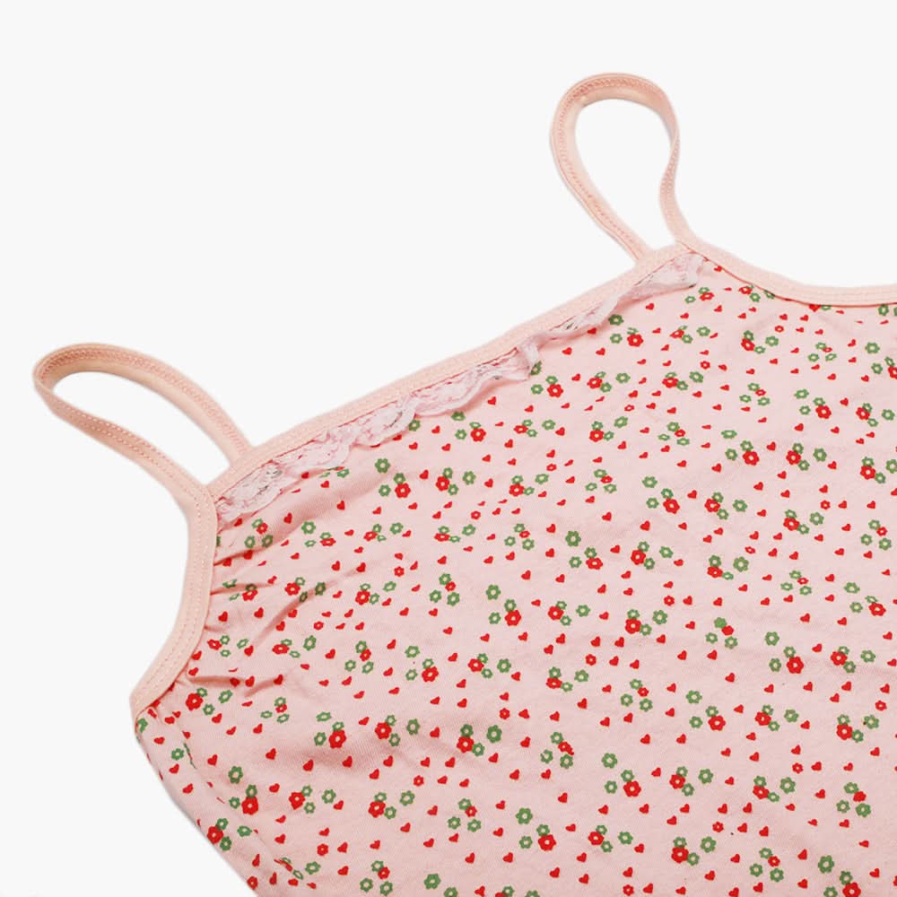 Girls Printed Shameez - Pink, Girls Shameez Camisole & Biddies, Chase Value, Chase Value