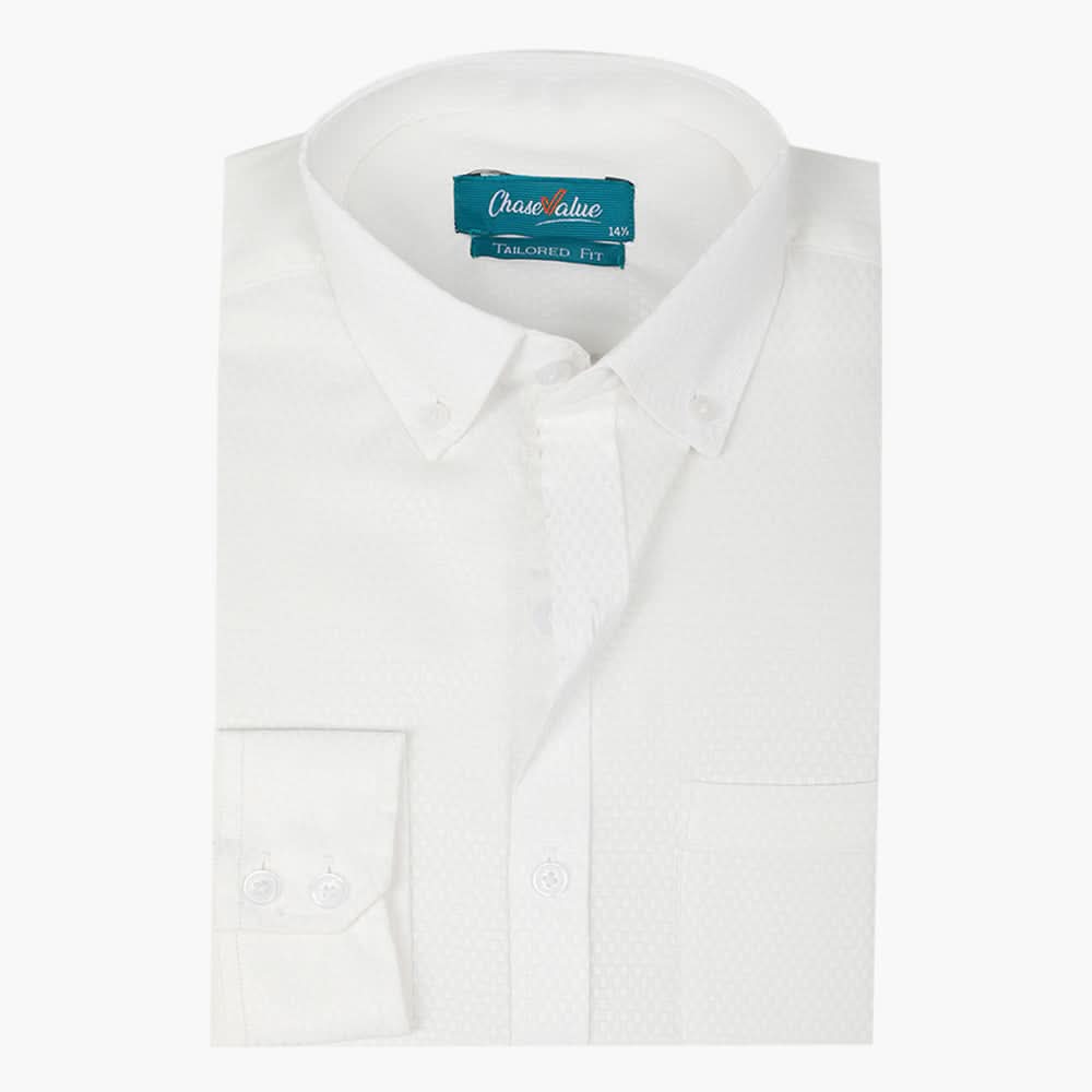 Men's Formal Shirt - White, Men's Shirts, Chase Value, Chase Value