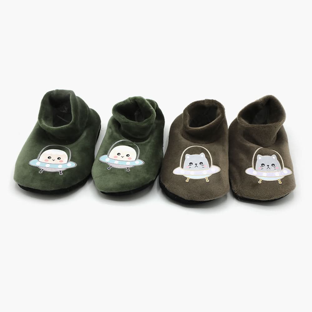 Kids Velvet Sock Pack Of 2 - Multi Color, Girls Socks, Chase Value, Chase Value