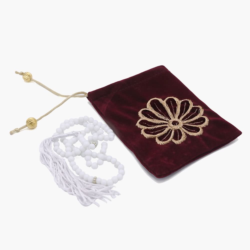 Tasbeeh With Pouch - Maroon, Home Accessories, Chase Value, Chase Value