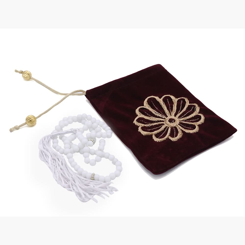 Tasbih With Pouch - Maroon, Home Accessories, Chase Value, Chase Value