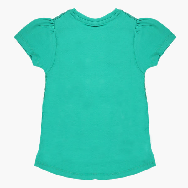 Eminent Girls Half Sleeves T-Shirt - Sea Green, Girls T-Shirts, Eminent, Chase Value