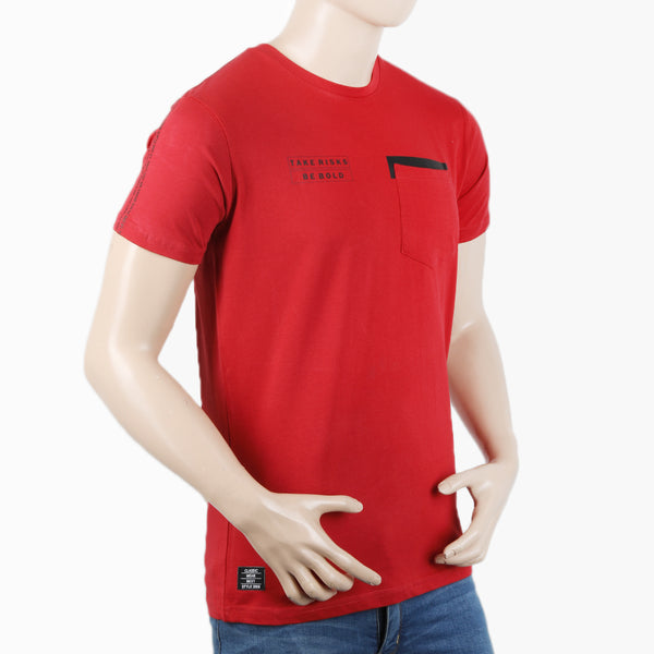 Eminent Men's Half Sleeves T-Shirt - Red, Men's T-Shirts & Polos, Eminent, Chase Value