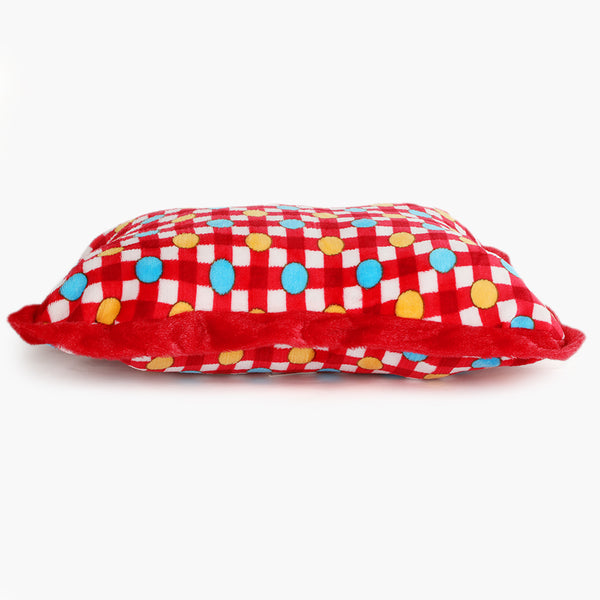 Dotted Fluffy Pillow - Red, Cushions & Pillows, Chase Value, Chase Value