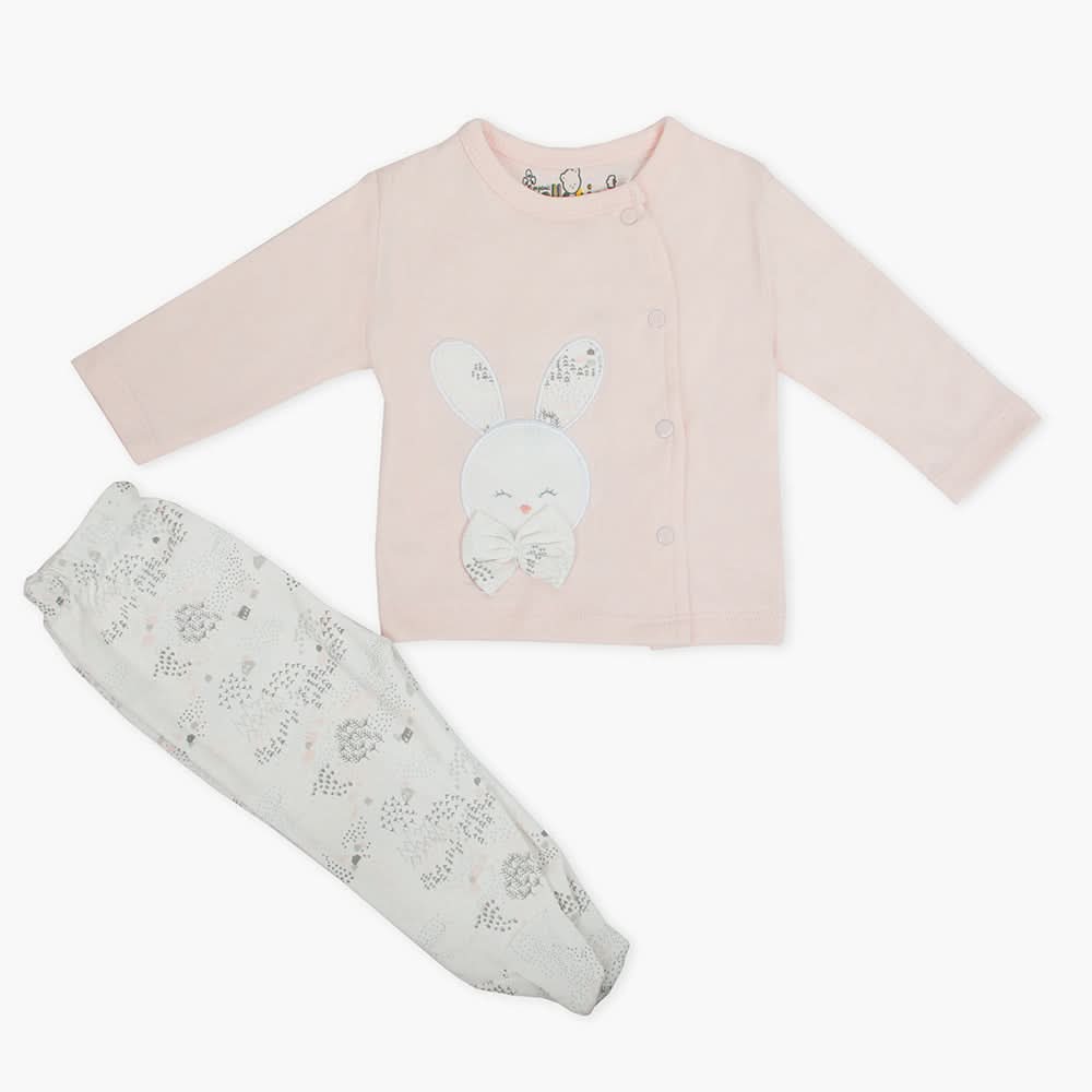 Newborn Girls Full Sleeves Suit - Light Pink, Newborn Girls Winterwear, Chase Value, Chase Value
