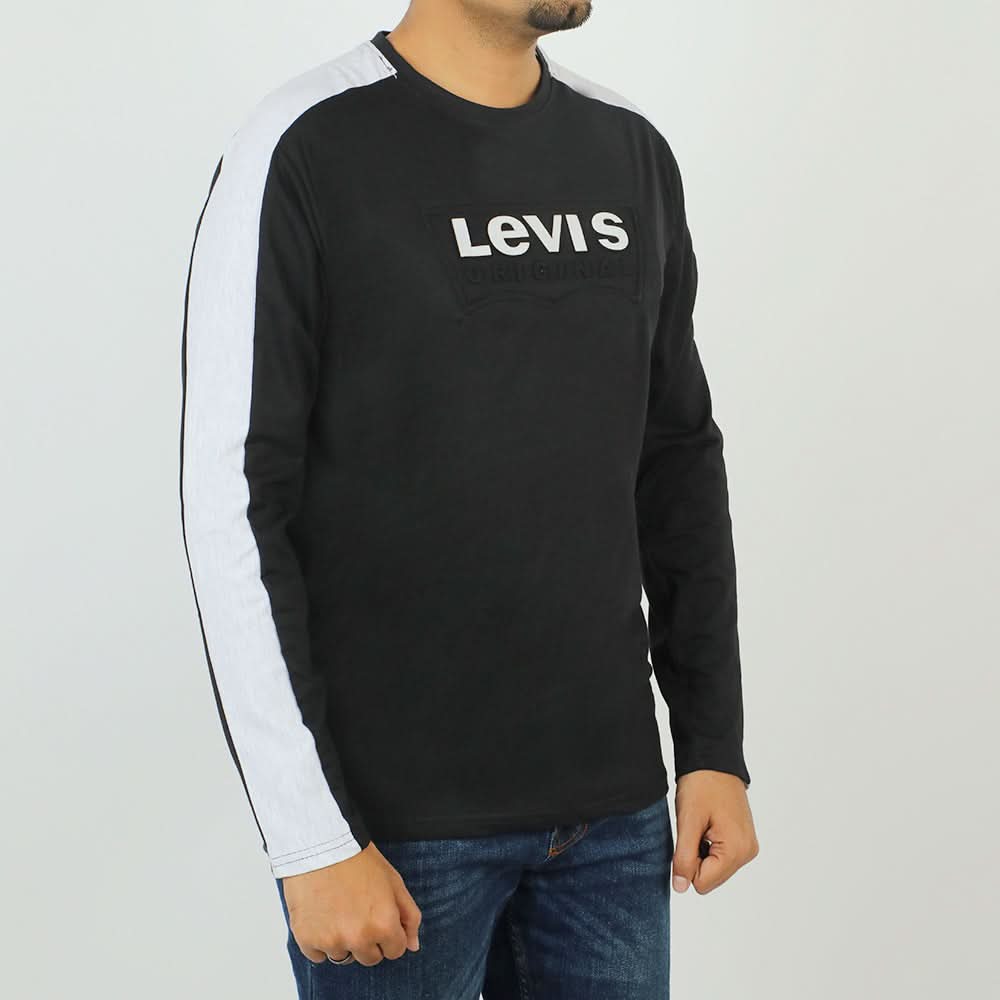 Men's Full Sleeves Round Neck T-Shirt - Black, Men's T-Shirts & Polos, Chase Value, Chase Value