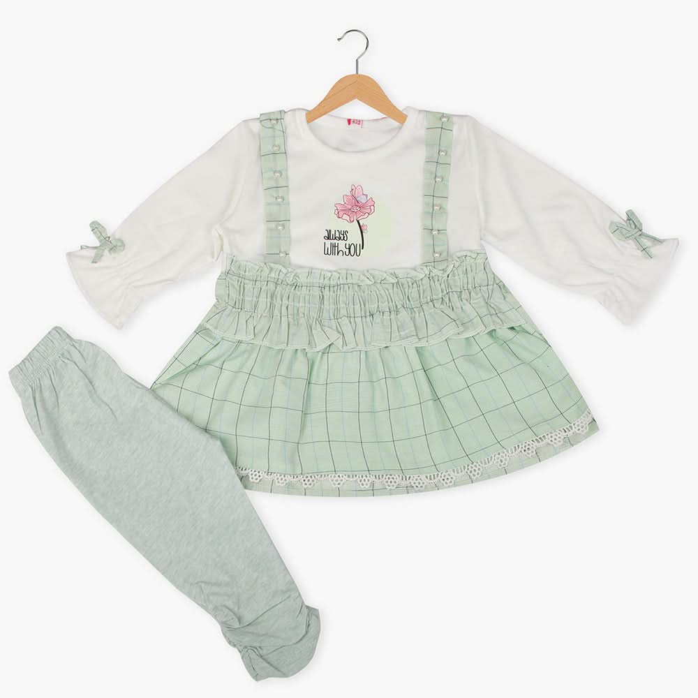 Newborn Girls Suit  - Light Green, Newborn Girls Sets & Suits, Chase Value, Chase Value