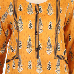 Women's Printed Co-Ord Set - Yellow, Women Shalwar Suits, Chase Value, Chase Value