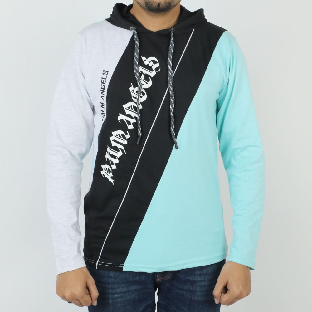 Men's Full Sleeves Hoodie T-Shirt - Sky Blue, Men's Jackets & Hoodies, Chase Value, Chase Value