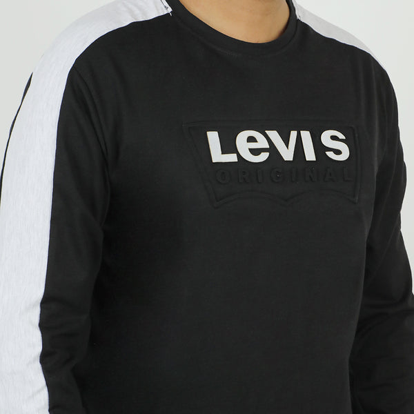 Men's Full Sleeves Round Neck T-Shirt - Black, Men's T-Shirts & Polos, Chase Value, Chase Value