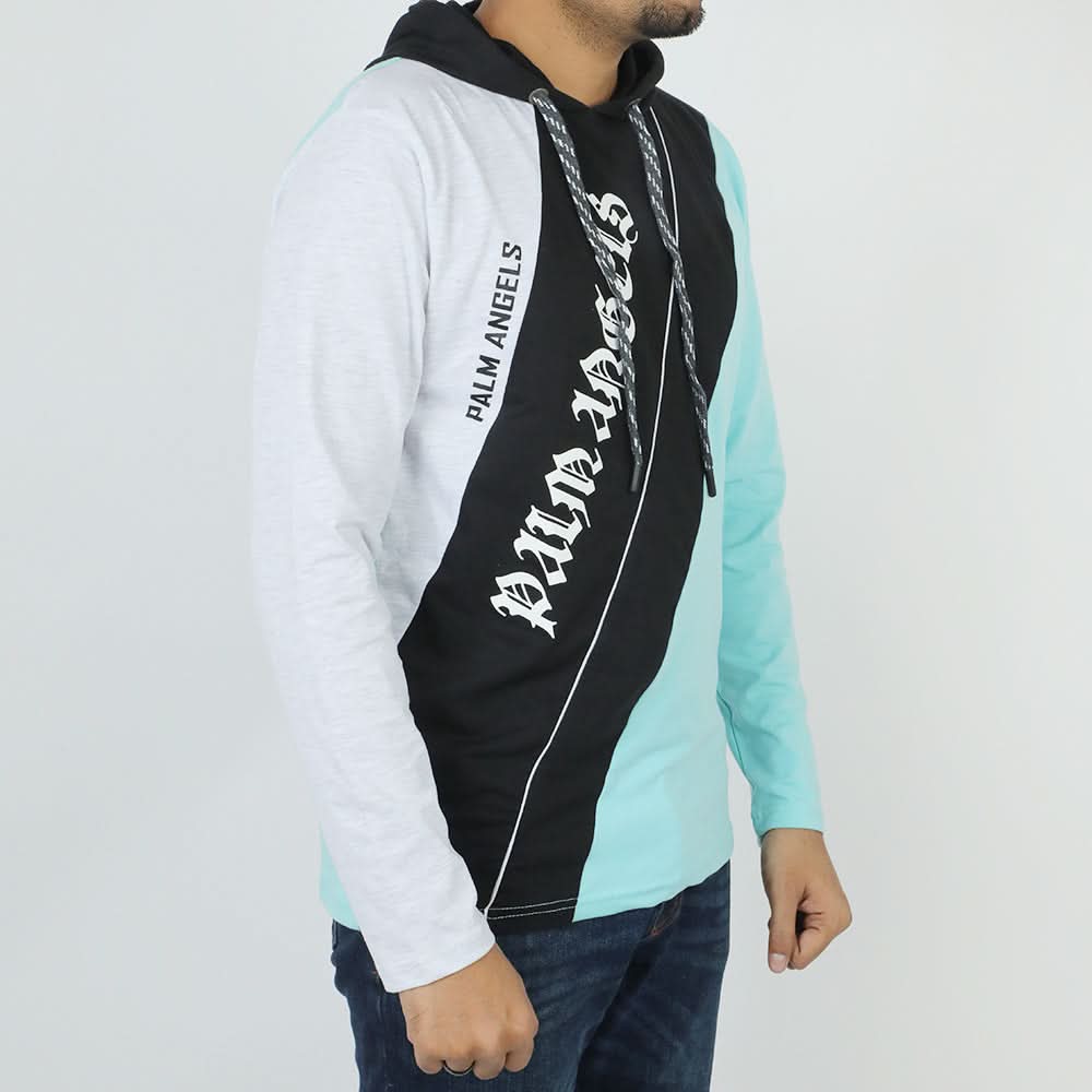 Men's Full Sleeves Hoodie T-Shirt - Sky Blue, Men's Jackets & Hoodies, Chase Value, Chase Value