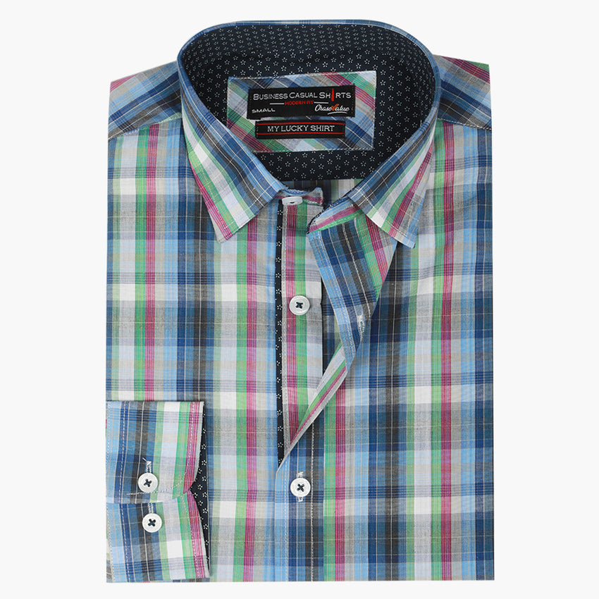 Men's Business Casual Shirt- Check, Mens T-Shirts, Chase Value, Chase Value
