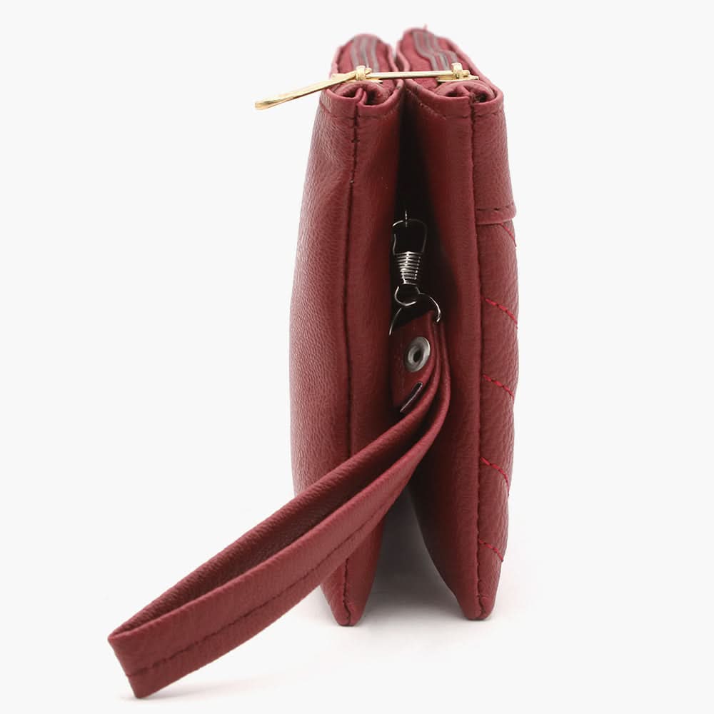Women's Clutch - Maroon, Women Clutches, Chase Value, Chase Value