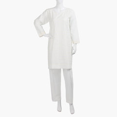 Women's Embroidered 2Pcs Suit - Off White, Women Shalwar Suits, Chase Value, Chase Value