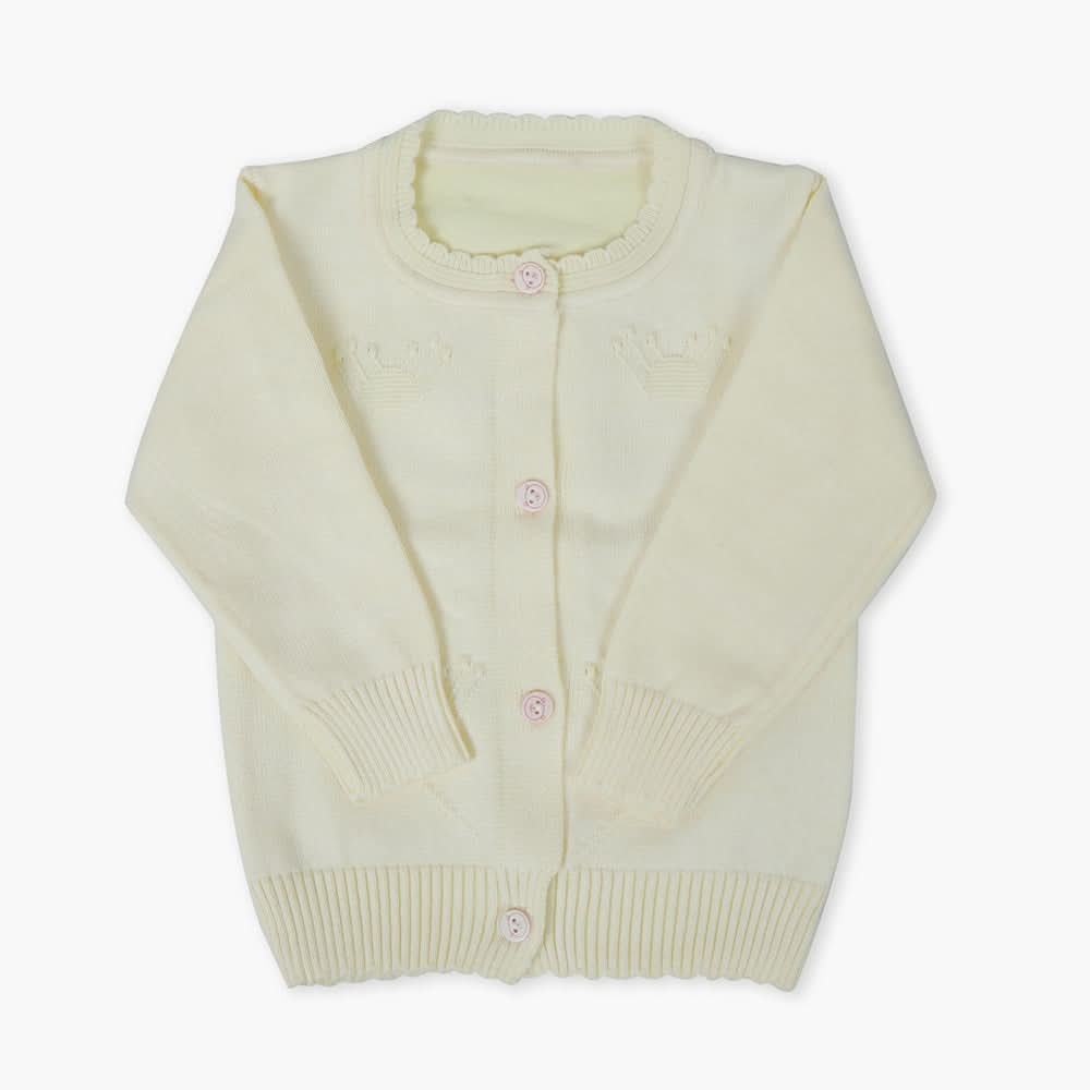 Newborn Girls Sweater - Lemon, Newborn Girls Winterwear, Chase Value, Chase Value