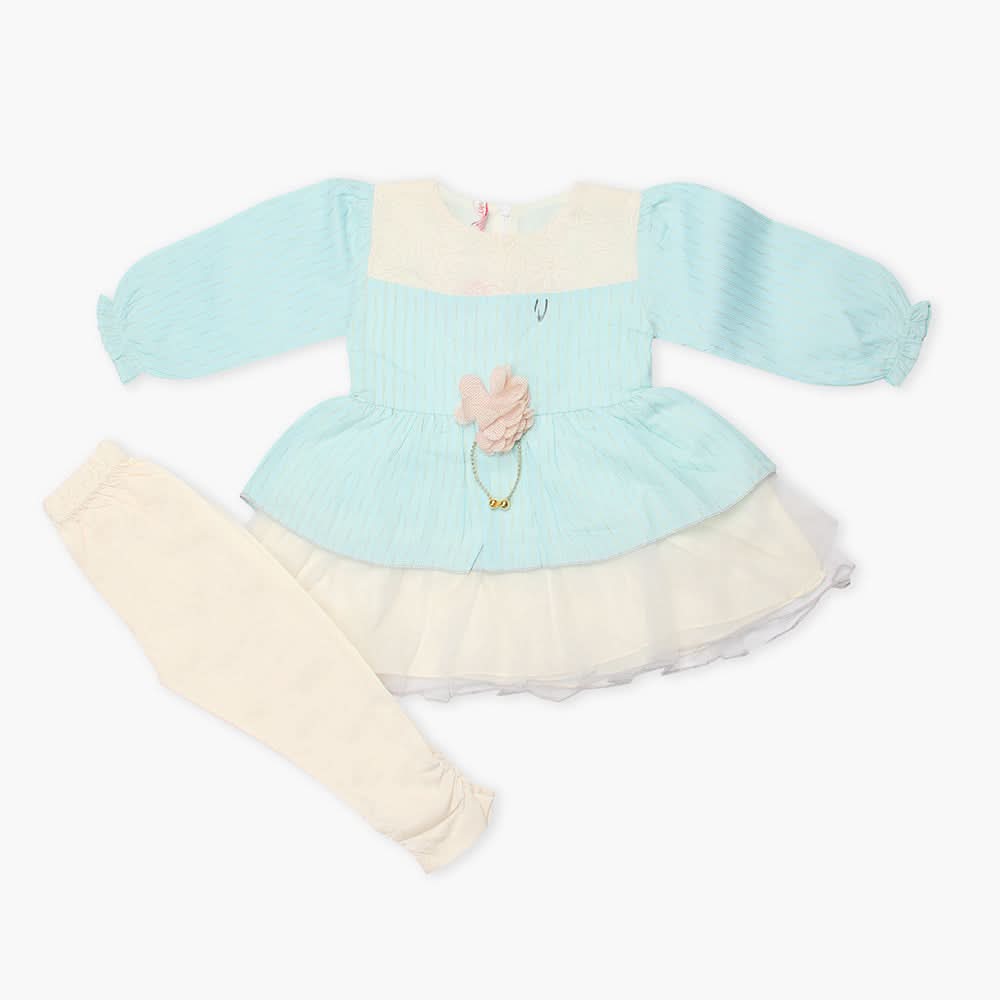 Girls Tights Suit - Sea Green, Girls Suits, Chase Value, Chase Value