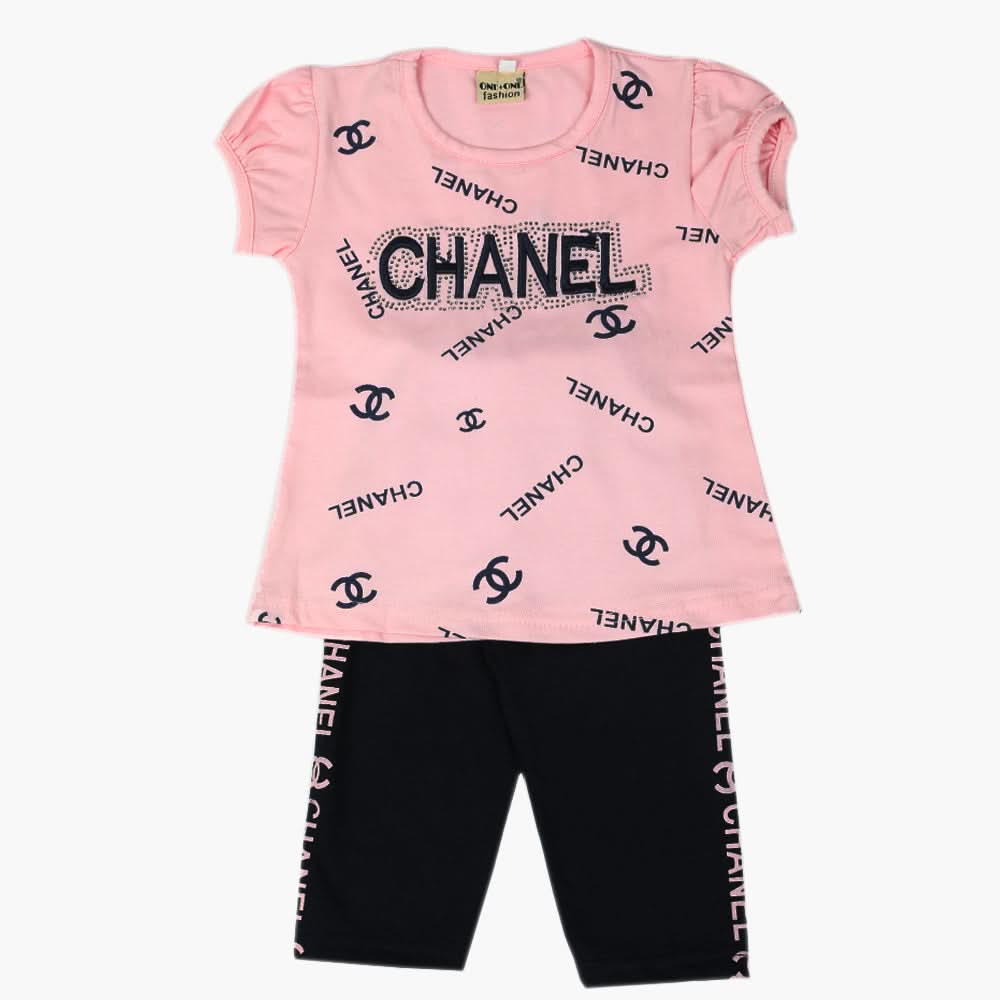 Girls Half Sleeves Suit - Light Pink, Girls Suits, Chase Value, Chase Value