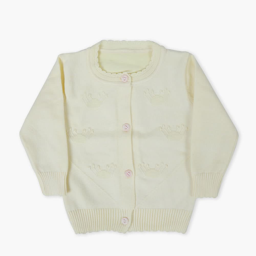 Newborn Girls Sweater - Lemon, Newborn Girls Winterwear, Chase Value, Chase Value