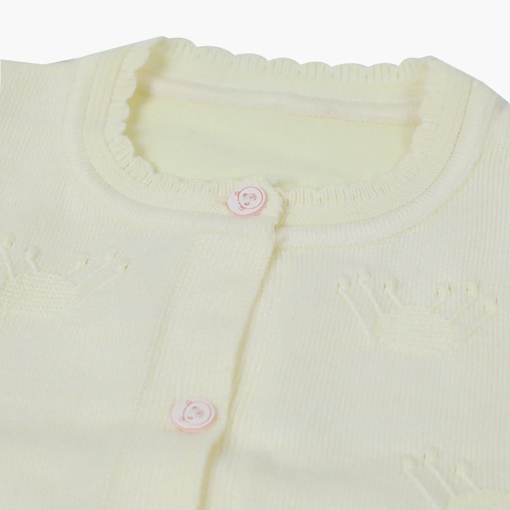 Newborn Girls Sweater - Lemon, Newborn Girls Winterwear, Chase Value, Chase Value