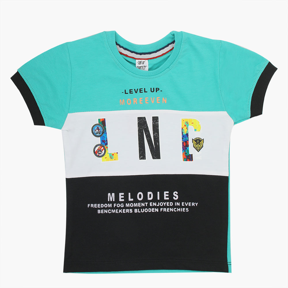 Boys Half Sleeves T-Shirt - Light Green, Boys T-Shirts, Chase Value, Chase Value