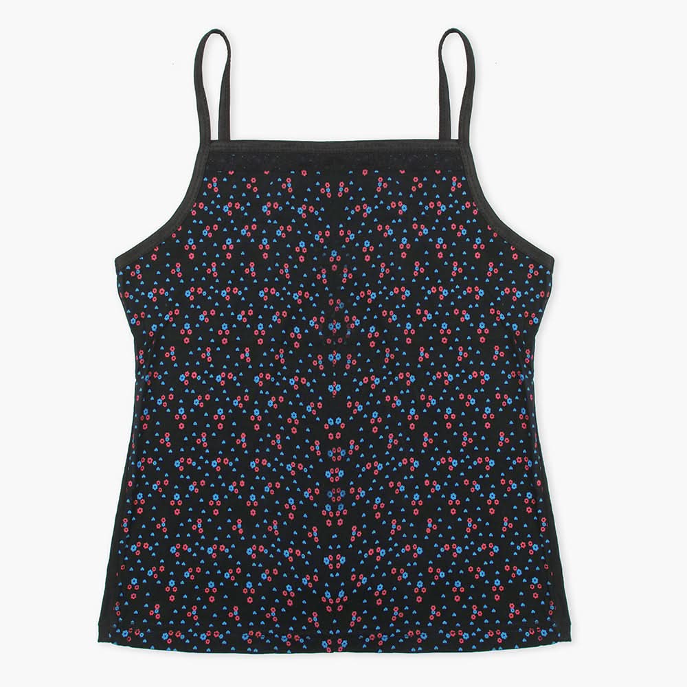 Girls Printed Shameez - Black, Girls Shameez Camisole & Biddies, Chase Value, Chase Value