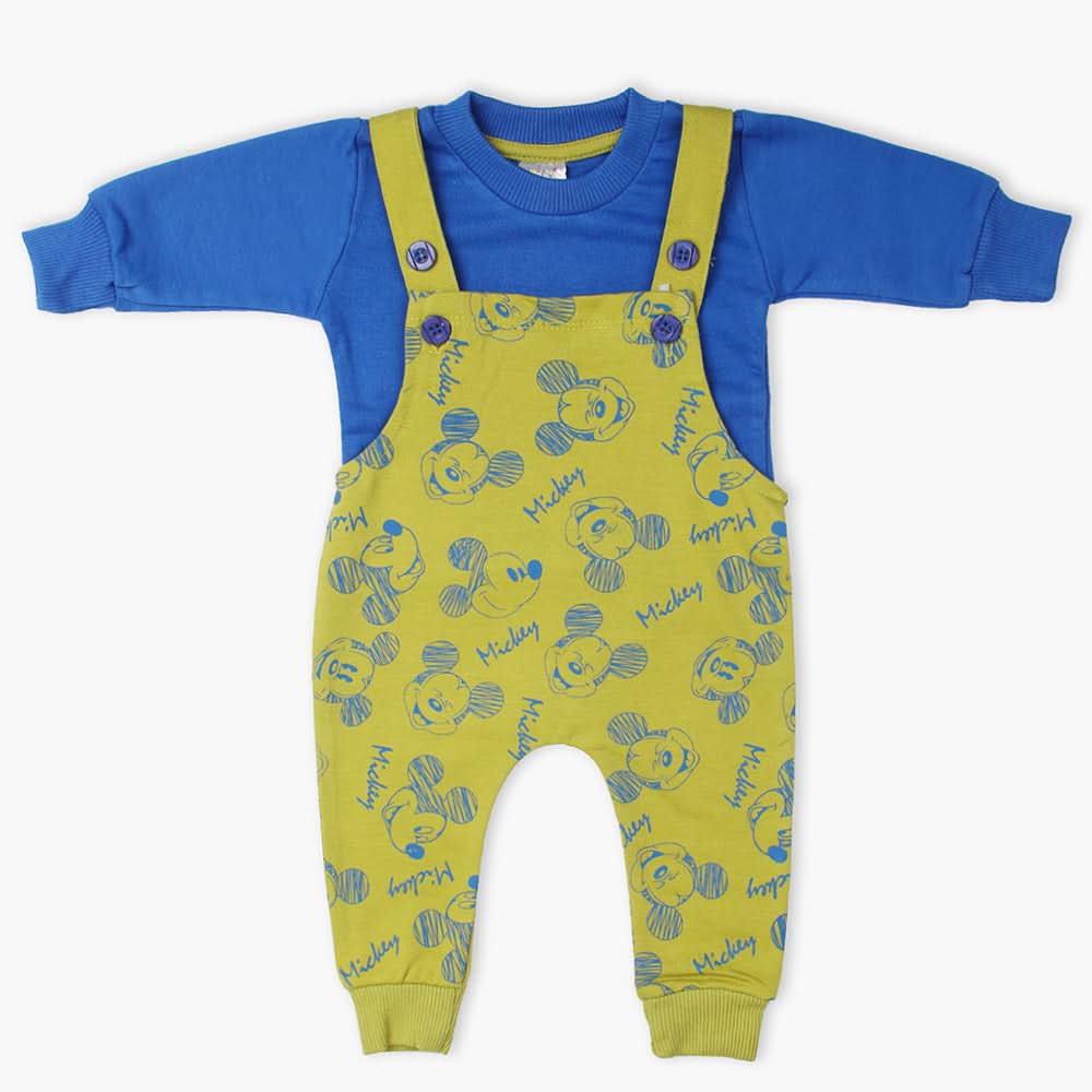 Newborn Boys Full Sleeves Romper 2pcs - Light Green, Newborn Boys Winterwear, Chase Value, Chase Value