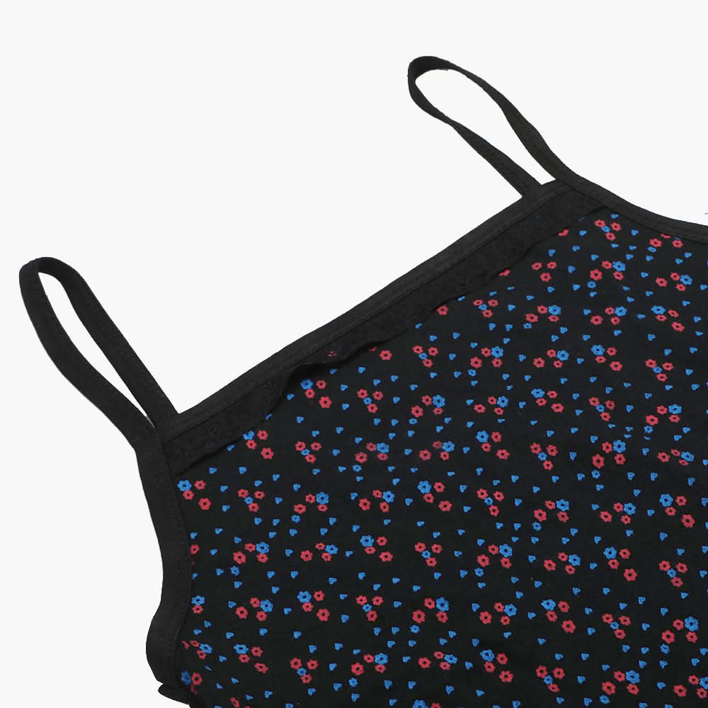 Girls Printed Shameez - Black, Girls Shameez Camisole & Biddies, Chase Value, Chase Value