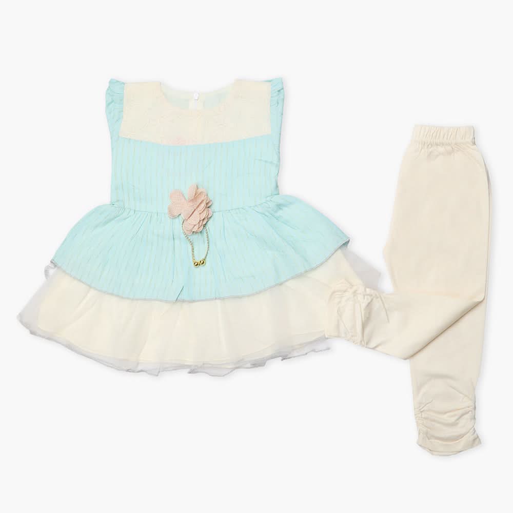 Girls Tights Suit - Sea Green, Girls Suits, Chase Value, Chase Value