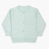 Newborn Girls Sweater - Cyan, Newborn Girls Winterwear, Chase Value, Chase Value