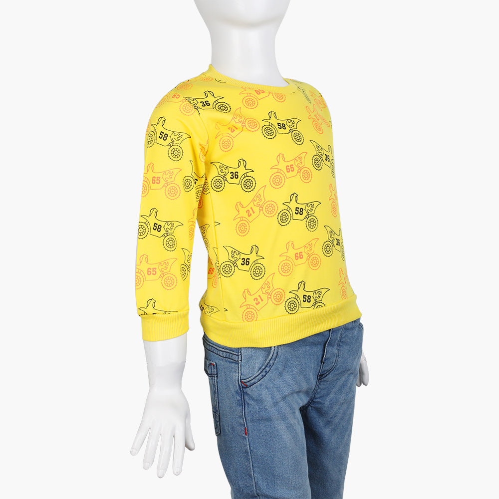 Boys Full Sleeves T-Shirt - Yellow, Boys T-Shirts, Chase Value, Chase Value