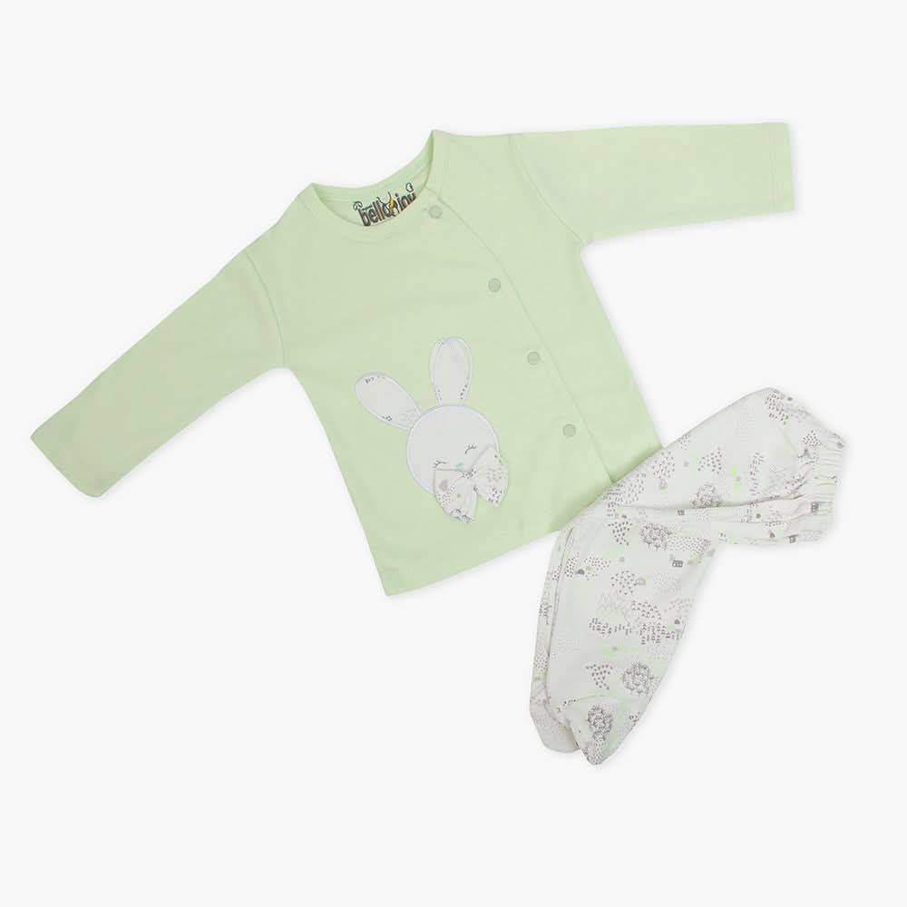 Newborn Girls Full Sleeves Suit - Green, Newborn Girls Winterwear, Chase Value, Chase Value