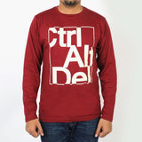 Men's Full Sleeves T-Shirt - Maroon, Men's T-Shirts & Polos, Chase Value, Chase Value