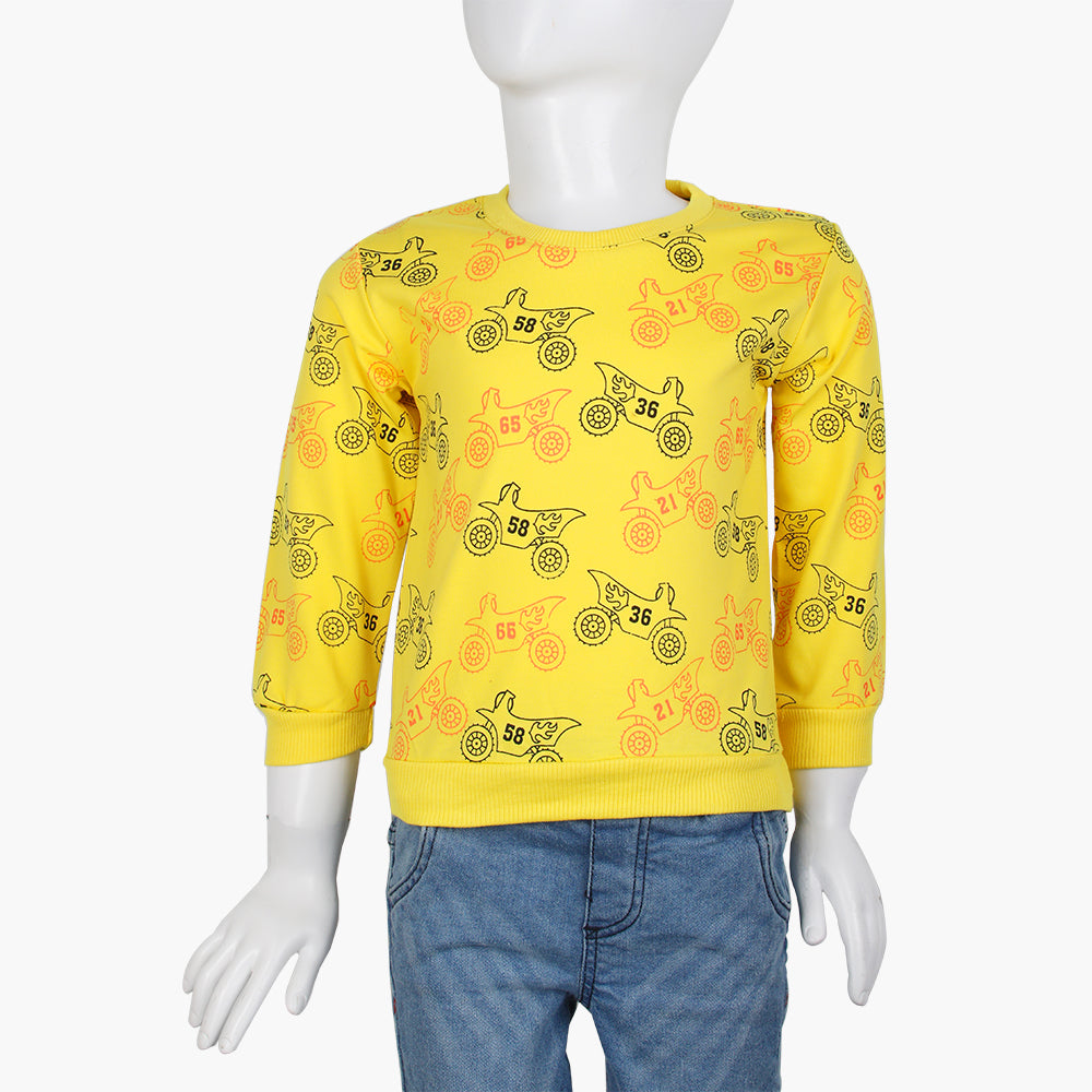 Boys Full Sleeves T-Shirt - Yellow, Boys T-Shirts, Chase Value, Chase Value